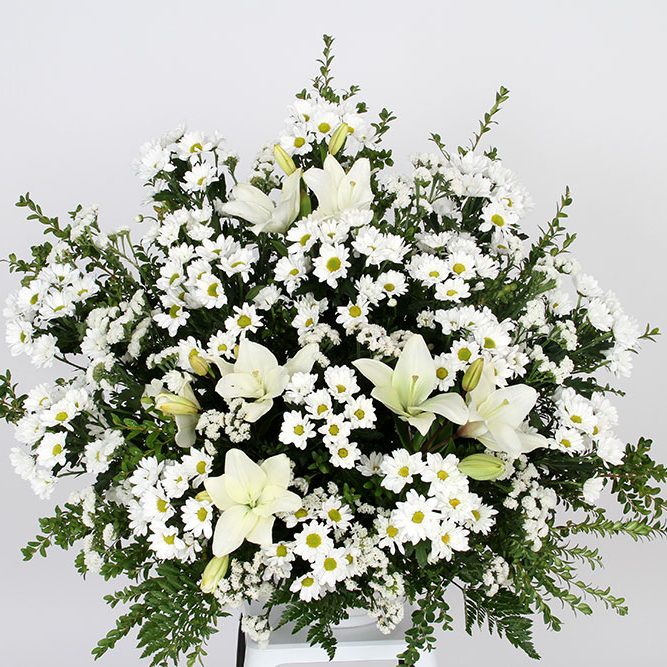 Centro tonos blancos | Trébol Floristas